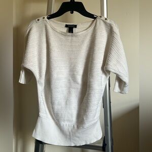 Ecru knit sweater from White House Black Market.